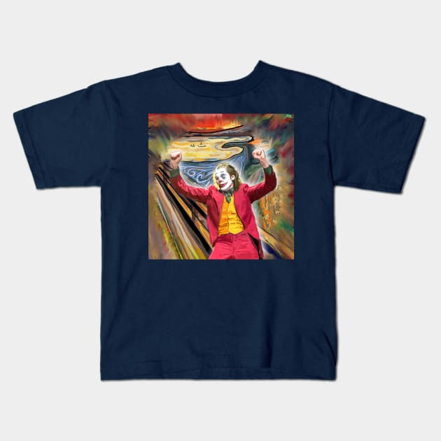 Scream painting - dance while the world is burning, Mr J - art print, poster Kids T-Shirt by SmerkinGherkin